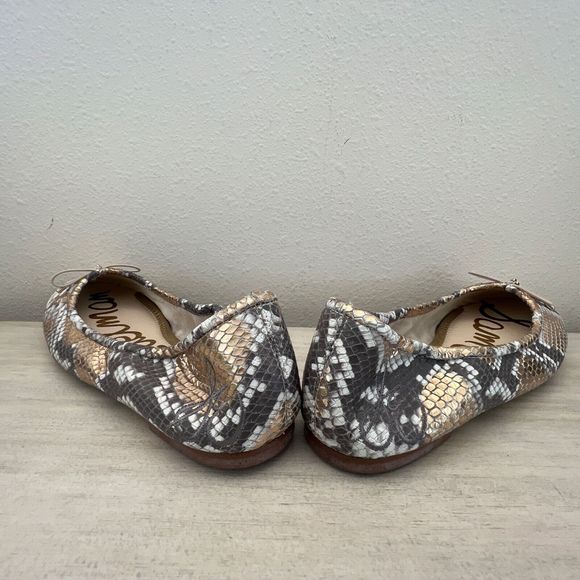 Sam Edelman Felicia Women Sz 10 Snakeskin Print Ballet Flats Genuine Leather $13 - Picture 11 of 12